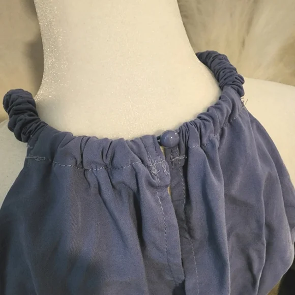 MIHOLL Dusty Blue Cutout Halter Maxi Dress - Picture 11 of 16